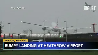 American Airlines flight makes wild landing at Heathrow Airport: WATCH