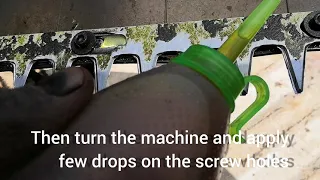 How to oil the tea harvester blades