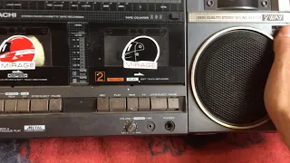 Магнитофон Hitachi trk-w55e Артефакт из прошлого. На чем слушали первые кассеты.