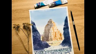 Watercolor Illustration - Capitol Reef National Park, Utah