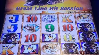 GREAT LINE HIT SESSION With Buffalo And Sunsets x2x2 On BUFFALO GOLD Slot Machine - SunFlower Slots