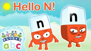 @officialalphablocks - Say Hello to N! | Meet the Alphabet | Learn to Spell