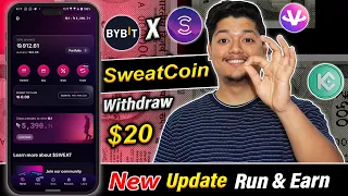 Earn $10 Withdraw 🚀 - Sweatcoin Withdraw To ByBit Money Proof | Sweatcoin How To Earn Money 2024 🤑