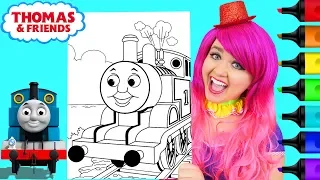 Coloring Thomas & Friends Coloring Page Prismacolor Markers | KiMMi THE CLOWN