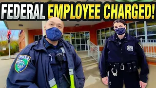 NY POLICE UPHOLD THE LAW! FEDERAL EMPLOYEE CHARGED! 1ST AMENDMENT AUDIT (FOLLOW UP)