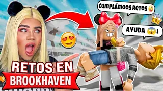 CUMPLIENDO RETOS EXTREMOS en BROOKHAVEN 😱 ROBLOX || MIA PLUMONES