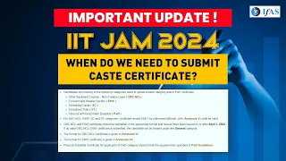 MOST IMPORTANT - Caste Certificate Required for IIT JAM Mathematics | Document Submission