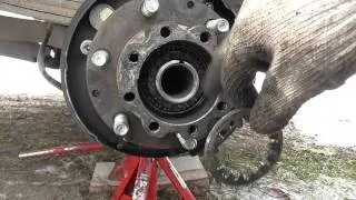Replacing the brake shield part 2