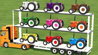 TRANSPORT OF COLORS! TRANSPORTING COLORED ZETOR TRACTORS TO GARAGE WITH TRUCK Farming Simulator 22