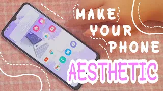 HOW TO make your phone the most aesthetic | GALAXY A13 VER | PASTEL PURPLE THEME 💜#aestheticphone