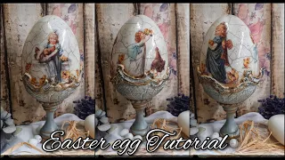 Easter egg ♡♡♡Decoupage tutorial