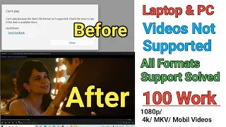 Can't Play Video Laptop & PC Problem Solution All Format supported