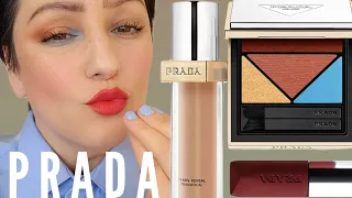 NEW PRADA MAKEUP! | Prada Foundation | Prada Eyeshadow | Prada Lipstick