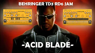 🙂 ACID BLADE 🩸 Behringer TD3 / RD6 Amber Yellow Smiley Jam 🎛