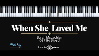 When She Loved Me (OST Toy Story 2) - Sarah Mclahen (KARAOKE PIANO - MALE KEY)