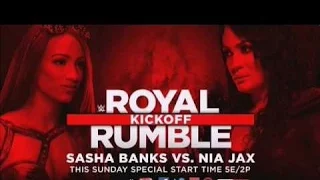 WWE Royal Rumble Kickoff Sasha Banks vs Nia Jax