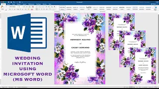 PURPLE | How to make WEDDING INVITATION in Microsoft Word (MS Word) | DIY | Cassy Soriano