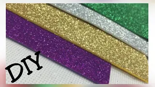 Glitter foam sheet craft/Foamiran/DIY/Christmas decor ornament making tutorial/Art & Craft