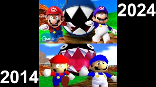 [Comparison] REMASTERED64: WHO LET THE CHOMP OUT? (@SMG4 )