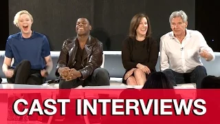 STAR WARS THE FORCE AWAKENS Cast Interviews - Harrison Ford, John Boyega, Gwendoline Christie