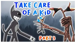 Cartoon Cat Take Care of A Kid Part 3 - Trevor Henderson Animations | Drawing Cartoon 2