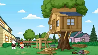 Family Guy Season 21 - Stewie builds a wooden house