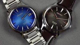 Does the dial compensate for its shortcomings? Seiko Presage Cocktail Time SRPJ13 & SRPJ17