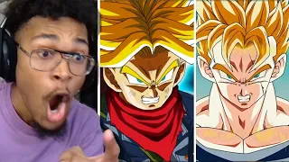 NEW LR Spirit Sword Trunks & LR Future Gohan Super Attacks and Animations REACTION on Dokkan Battle!