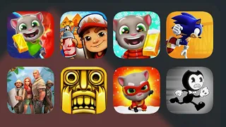 Talking Tom Hero Dash,Temple Run Classic,Jumanji Epic Run,Sonic Forces,Talking Tom Gold Run,TimeRush