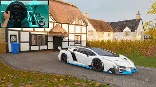 Lamborghini Veneno Gameplay Thrustmaster Steering Wheel - Forza Horizon 4