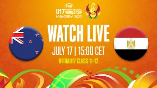 Full Basketball Game | New Zealand v Egypt | FIBA U17 Women's Basketball World Cup 2022