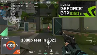 Valorant GTX 1050 Ti + Ryzen 5 3600X test in 2023 1080p