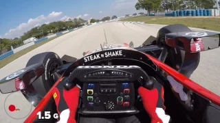 VISOR CAM: Graham Rahal at Sebring International Raceway