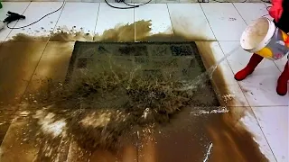 Slime!!! Heavily soiled flooded carpet cleaning satisfying ASMR
