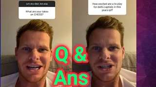 Question &Answer with Steve Smith #Steve smith