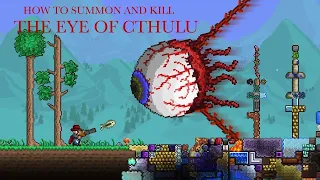 HOW TO SUMMON AND BEAT THE EYE OF CTHULHU | Terraria Console Edition 2020