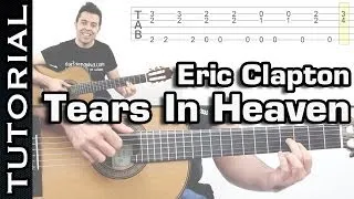 Como tocar Tears In Heaven de Eric Clapton en guitarra tutorial fingerpicking