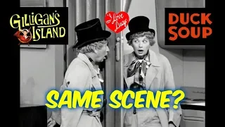 Are the mirror scenes in I Love Lucy & Gilligan's Island the same as in Duck Soup?