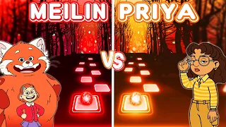 Turning Red Meilin Vs Priya | Nobody Like U - Tiles Hop EDM Rush!