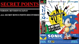 Sonic the Hedgehog [Rev 01/Japan] (Sega Mega Drive) - (All Secret Bonus Points)