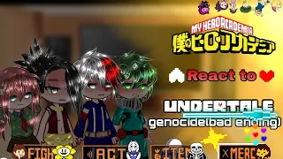 mha(BNHA)react to undertale/mha karakterleri undertale tepki veriyor//gacha react//bad ending#gacha