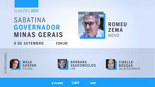 Romeu Zema: sabatina com candidatos ao governo de Minas Gerais