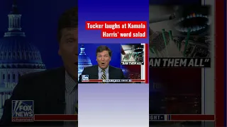 Tucker cracks up roasting Kamala Harris' incompetence #Shorts