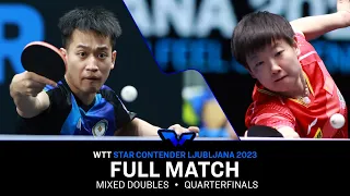 FULL MATCH | LIN / CHEN vs LIN / WANG | XD QF | #WTTLjubljana 2023