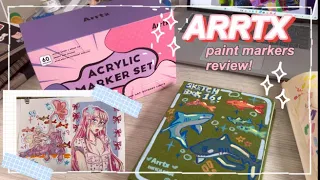 Let’s draw together! Experimenting with Arrtx Acrylic markers🌸