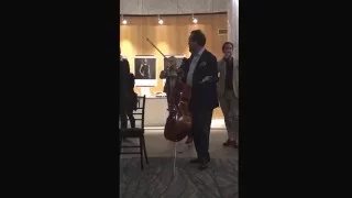 Yo-Yo Ma speaks before private performance