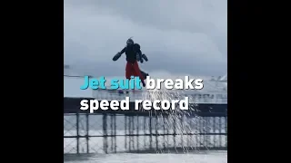 Jet suit breaks speed record