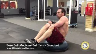 Bosu Ball Medicine Ball Twist - Standard