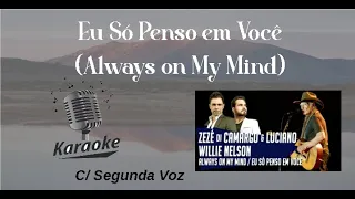 Eu Só Penso em Você - karaokê c/ segunda voz original c/ letra - Zezé e Luciano/ Willie Nelson