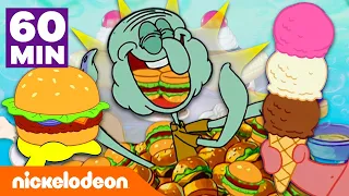 Bob Esponja | Maratona de Comida DELICIOSA do Bob Esponja! 😋 | Nickelodeon em Português